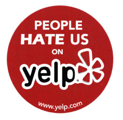 People Hate Us On Yelp Sticker